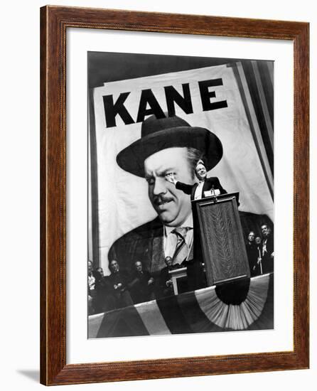 Citizen Kane, Orson Welles, 1941, Running For Governor-null-Framed Photo