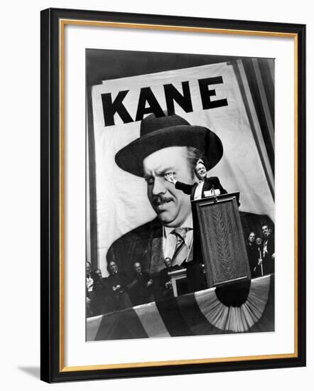 Citizen Kane, Orson Welles, 1941, Running For Governor-null-Framed Photo