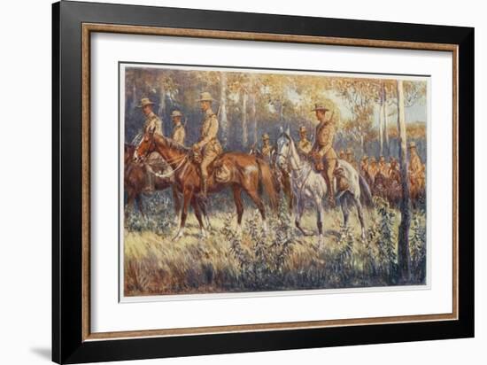 Citizen Soldiers Australia, a Cavalry Force in the Bush-Percy F.s. Spence-Framed Art Print