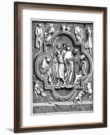 Citizens of France Aiding Poor Scholars, 1257-null-Framed Giclee Print