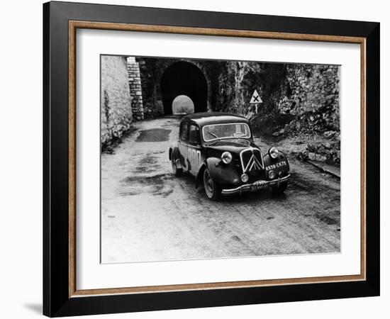 Citroën 15/6 in the Monte Carlo Rally, 1955-null-Framed Photographic Print