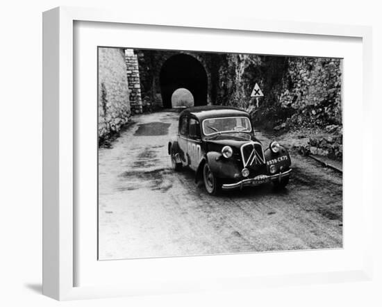 Citroën 15/6 in the Monte Carlo Rally, 1955-null-Framed Photographic Print