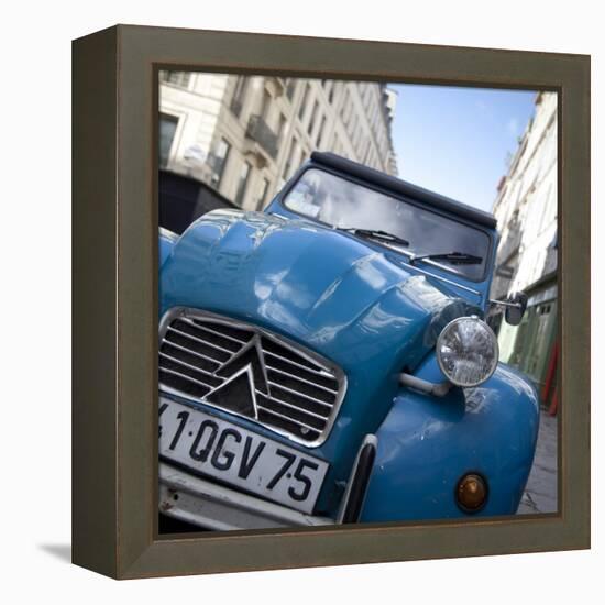 Citroen 2Cv Car in Paris, France-Jon Arnold-Framed Premier Image Canvas