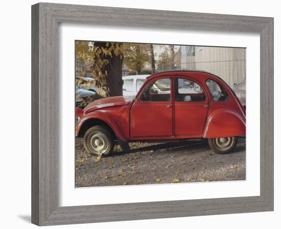 Citroen 2Cv Parked in Centre of Town, St. Omer, Pas De Calais, France-David Hughes-Framed Photographic Print