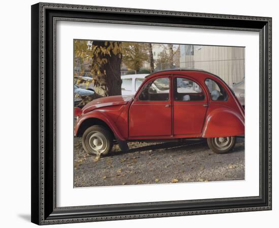 Citroen 2Cv Parked in Centre of Town, St. Omer, Pas De Calais, France-David Hughes-Framed Photographic Print