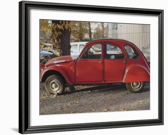 Citroen 2Cv Parked in Centre of Town, St. Omer, Pas De Calais, France-David Hughes-Framed Photographic Print