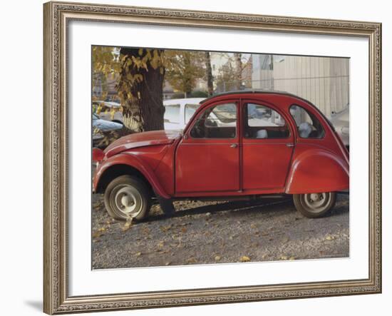 Citroen 2Cv Parked in Centre of Town, St. Omer, Pas De Calais, France-David Hughes-Framed Photographic Print