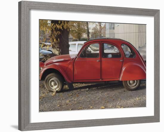 Citroen 2Cv Parked in Centre of Town, St. Omer, Pas De Calais, France-David Hughes-Framed Photographic Print