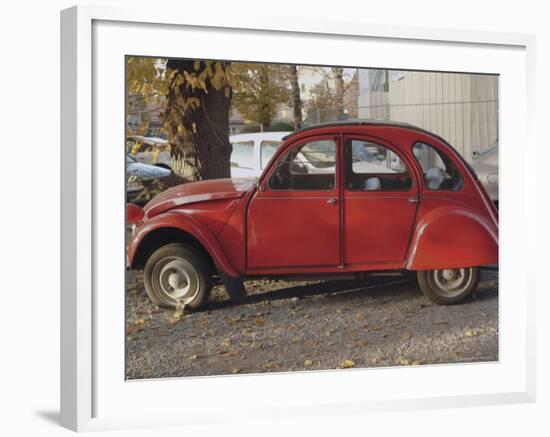 Citroen 2Cv Parked in Centre of Town, St. Omer, Pas De Calais, France-David Hughes-Framed Photographic Print