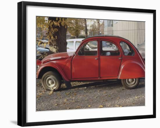 Citroen 2Cv Parked in Centre of Town, St. Omer, Pas De Calais, France-David Hughes-Framed Photographic Print