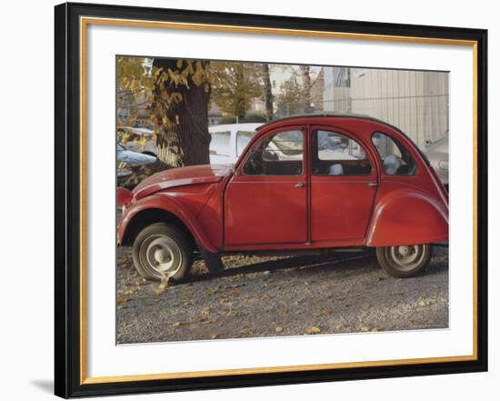 Citroen 2Cv Parked in Centre of Town, St. Omer, Pas De Calais, France-David Hughes-Framed Photographic Print