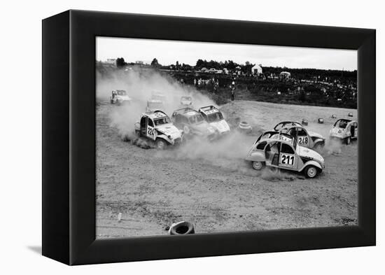 Citroën 2Cvs at an Auto-Cross-null-Framed Premier Image Canvas