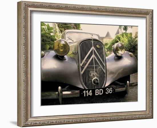 Citroen 4Cv, Gargillesse Village, Creuse, Loire Valley, France-David Hughes-Framed Photographic Print