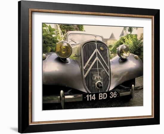 Citroen 4Cv, Gargillesse Village, Creuse, Loire Valley, France-David Hughes-Framed Photographic Print