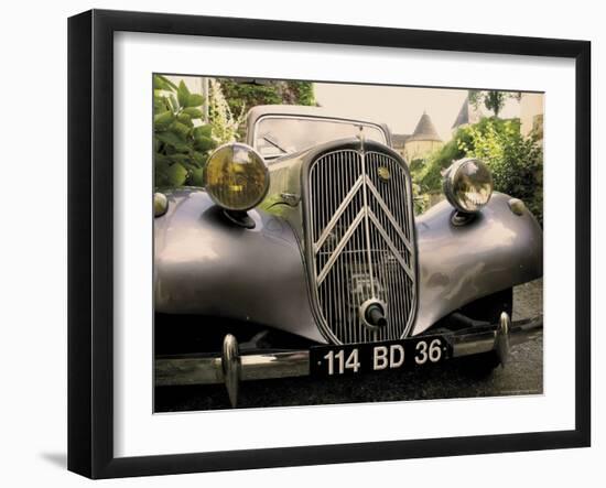 Citroen 4Cv, Gargillesse Village, Creuse, Loire Valley, France-David Hughes-Framed Photographic Print