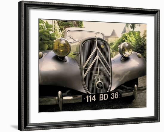 Citroen 4Cv, Gargillesse Village, Creuse, Loire Valley, France-David Hughes-Framed Photographic Print