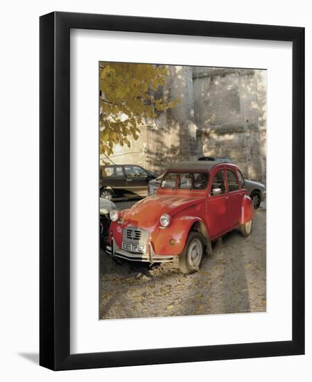 Citroen Diane Parked Outside Church, St. Omer, Pas De Calais, France-David Hughes-Framed Photographic Print