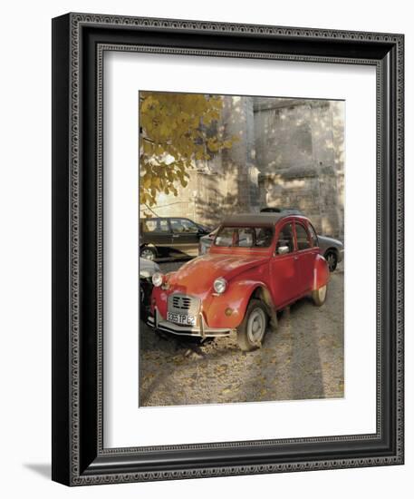 Citroen Diane Parked Outside Church, St. Omer, Pas De Calais, France-David Hughes-Framed Photographic Print