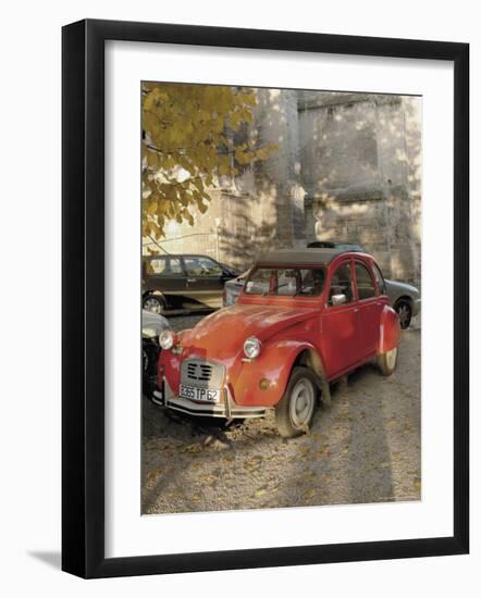 Citroen Diane Parked Outside Church, St. Omer, Pas De Calais, France-David Hughes-Framed Photographic Print