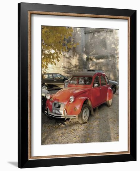 Citroen Diane Parked Outside Church, St. Omer, Pas De Calais, France-David Hughes-Framed Photographic Print