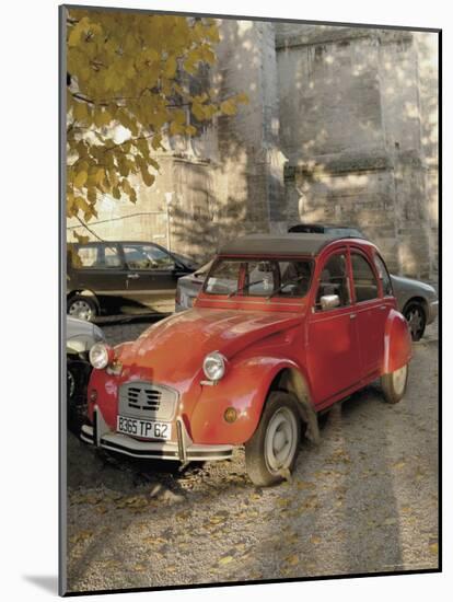 Citroen Diane Parked Outside Church, St. Omer, Pas De Calais, France-David Hughes-Mounted Photographic Print