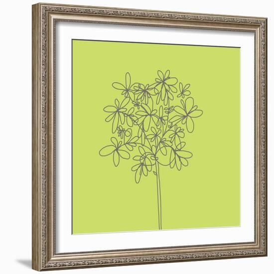 Citron Happy Flower-Jan Weiss-Framed Art Print