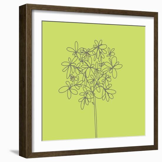 Citron Happy Flower-Jan Weiss-Framed Art Print