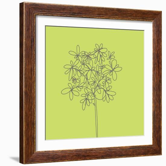 Citron Happy Flower-Jan Weiss-Framed Art Print