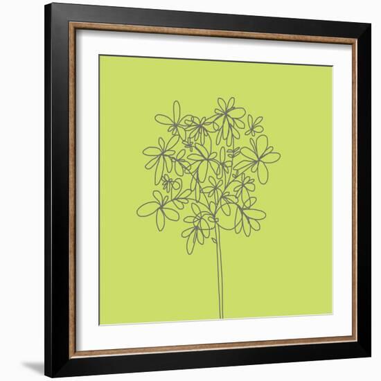 Citron Happy Flower-Jan Weiss-Framed Art Print