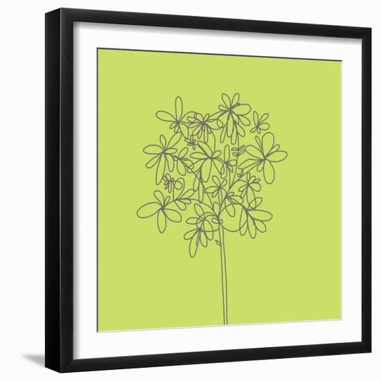 Citron Happy Flower-Jan Weiss-Framed Art Print