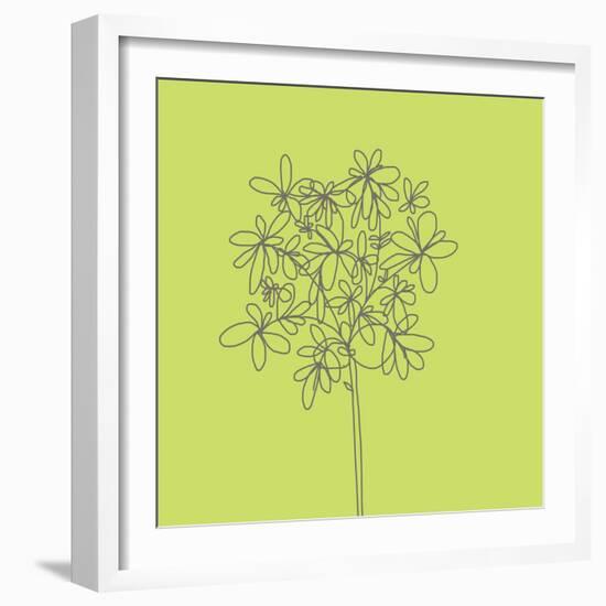 Citron Happy Flower-Jan Weiss-Framed Art Print