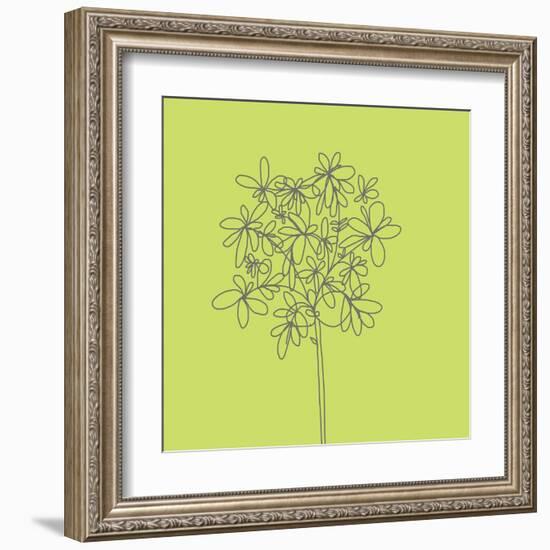 Citron Happy Flower-Jan Weiss-Framed Art Print