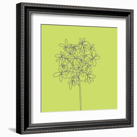 Citron Happy Flower-Jan Weiss-Framed Art Print