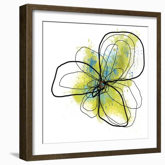 Citron Petals One-Jan Weiss-Framed Art Print