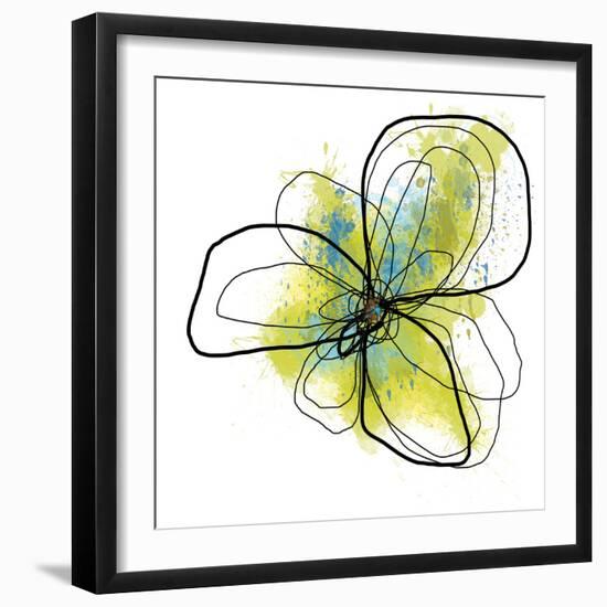 Citron Petals One-Jan Weiss-Framed Art Print