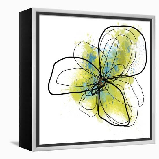 Citron Petals One-Jan Weiss-Framed Stretched Canvas