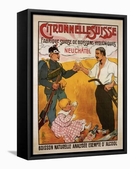 Citronelle Swiss Hygienic Lemongrass Drink 1902-E.L. Baud-Framed Stretched Canvas