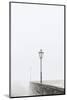 Citta di San Marino, Europe, street lamps in the fog,-Bernd Wittelsbach-Mounted Photographic Print