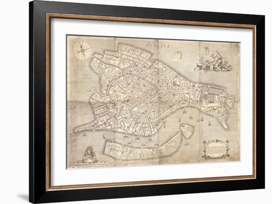 Città di Venezia, 1729 3pc set-Ludovico Ughi-Framed Art Print