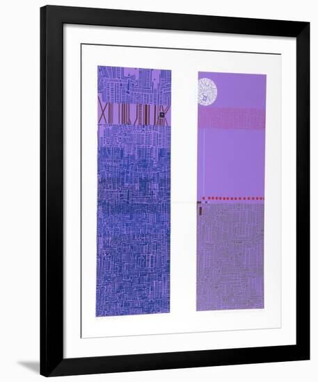 City 175-Risaburo Kimura-Framed Serigraph