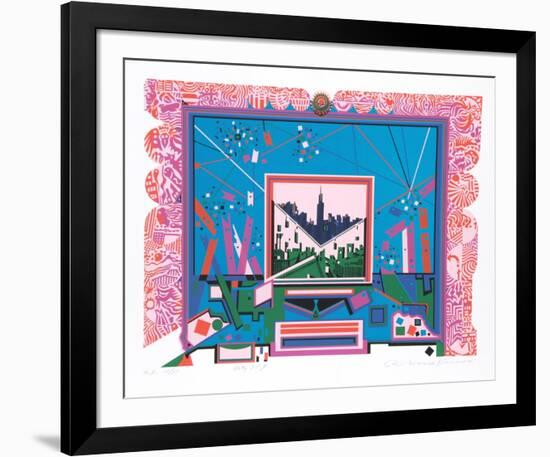 City 359-Risaburo Kimura-Framed Limited Edition