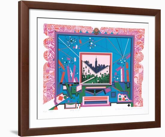 City 359-Risaburo Kimura-Framed Limited Edition