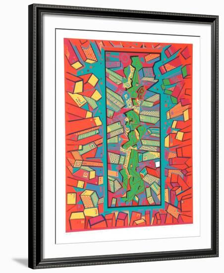 City 360-Risaburo Kimura-Framed Serigraph