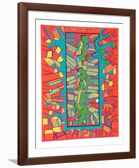 City 360-Risaburo Kimura-Framed Serigraph