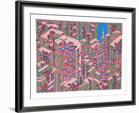 City 366-Risaburo Kimura-Framed Limited Edition