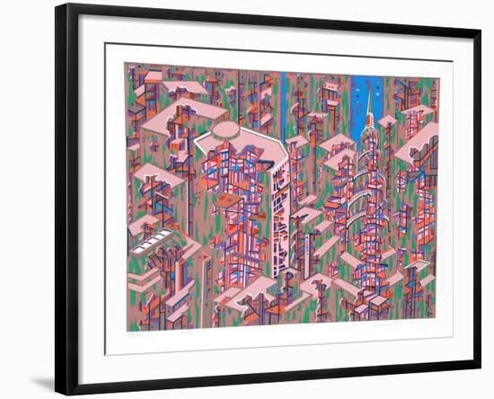 City 366-Risaburo Kimura-Framed Limited Edition