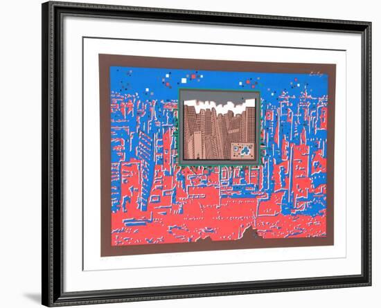 City 367-Risaburo Kimura-Framed Serigraph