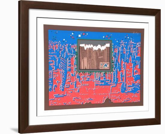 City 367-Risaburo Kimura-Framed Serigraph