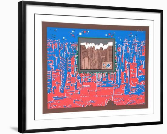 City 367-Risaburo Kimura-Framed Serigraph