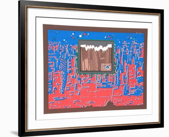 City 367-Risaburo Kimura-Framed Serigraph